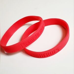2 Count Pharma Heroes Red PVC Bracelet Bundle